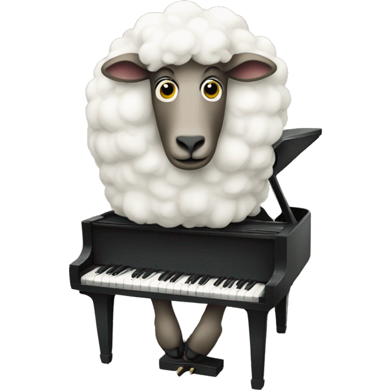 Sheep playing piano emoji