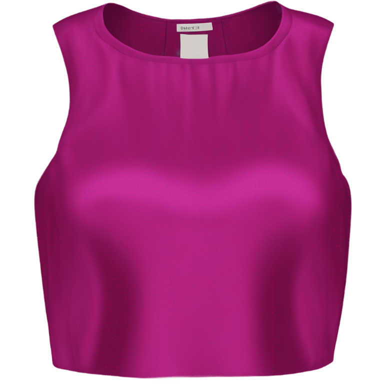 Realistic magenta cut out silk crop top blouse. emoji