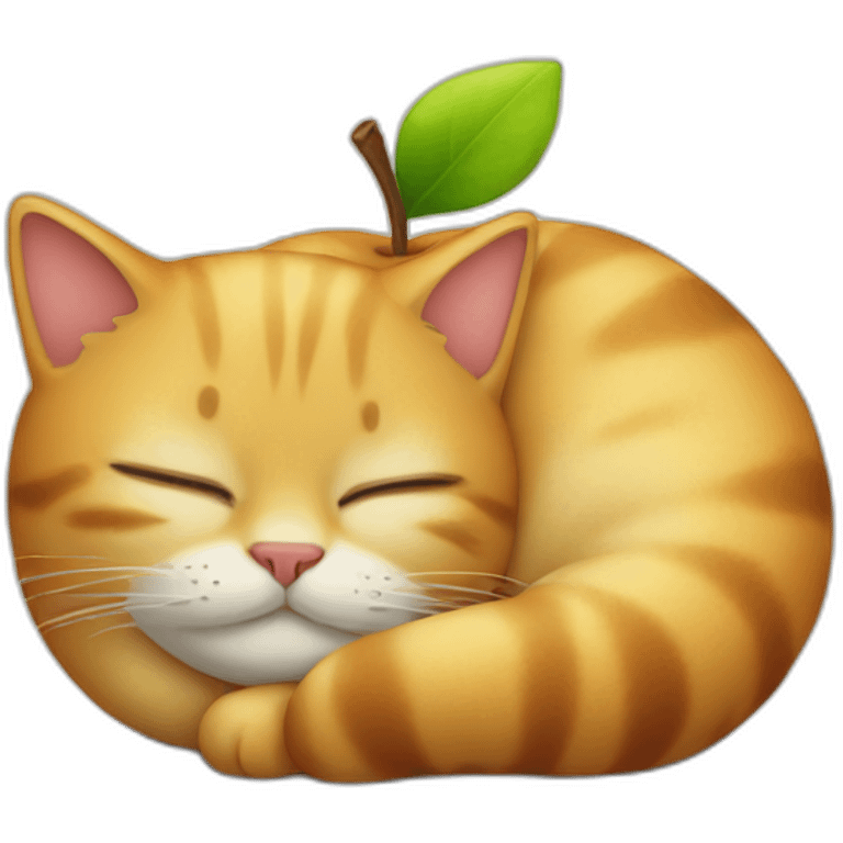 apple-cat-sleeping emoji