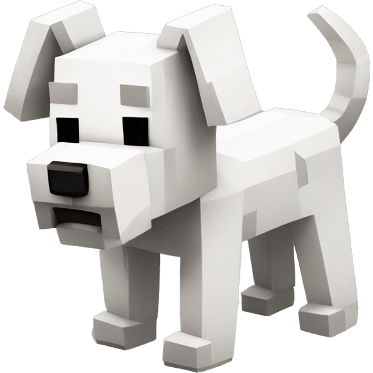 White Minecraft Dog emoji