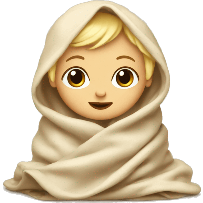 Blonde Baby wrapped in blanket emoji