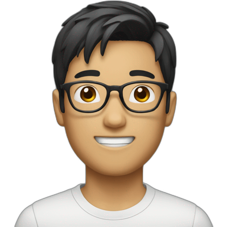 bowlcuthair asianboy with glasses emoji