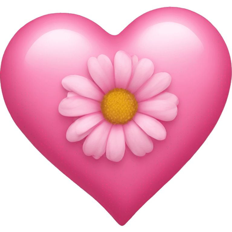 Pink heart with flower emoji