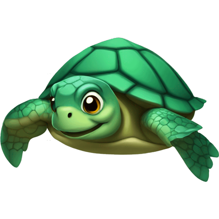 Turtle while swimming emoji