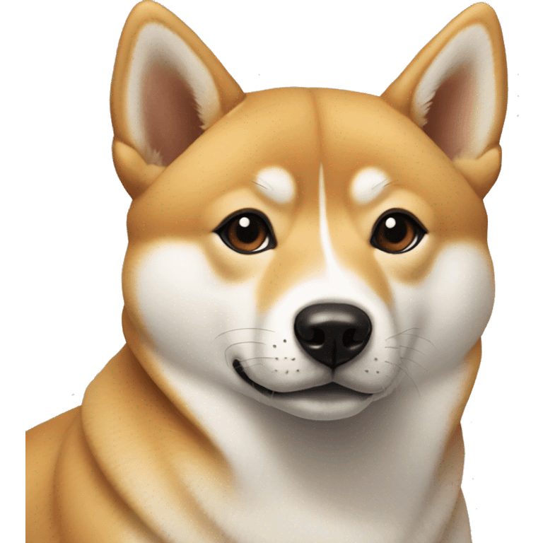 shiba mix with white on right side of face emoji