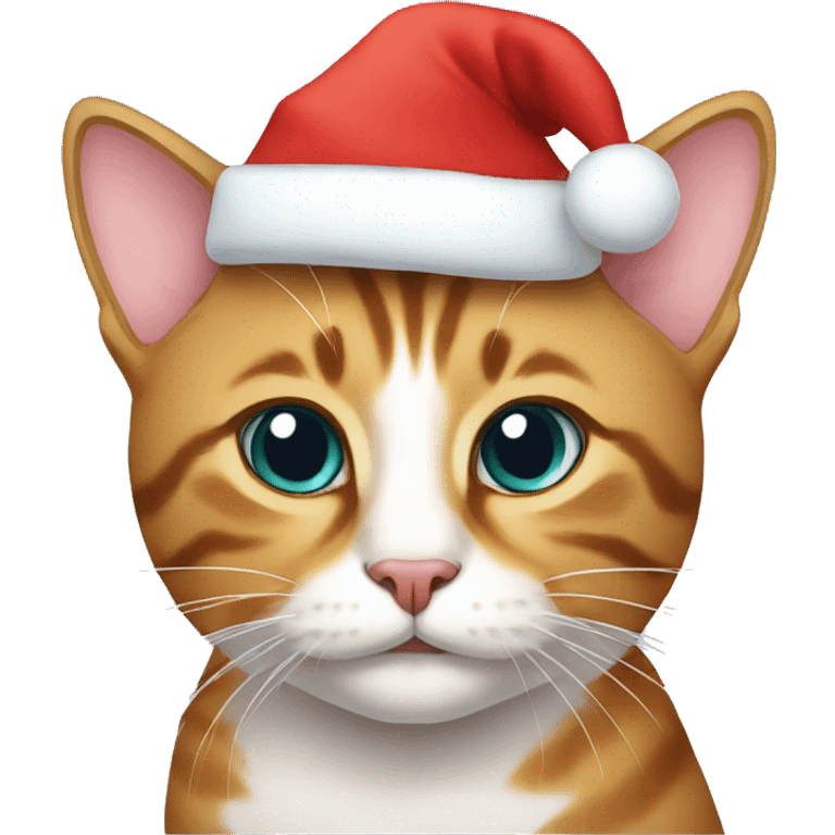 Cat on Christmas emoji