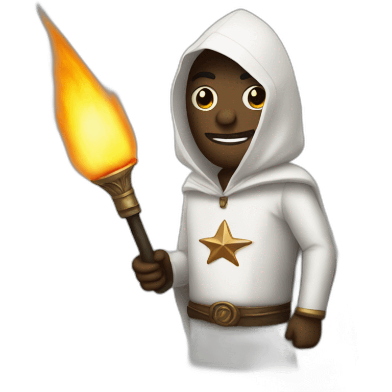 kkk with torch emoji