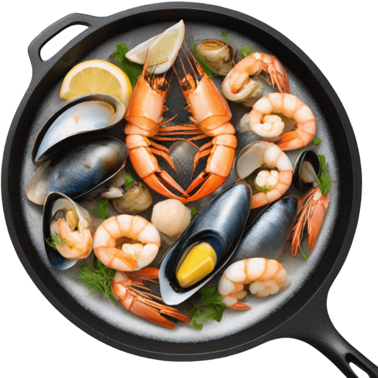 Seafood in a pan emoji