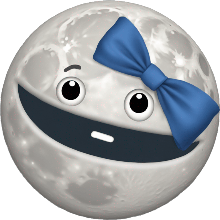 Moon with bow emoji