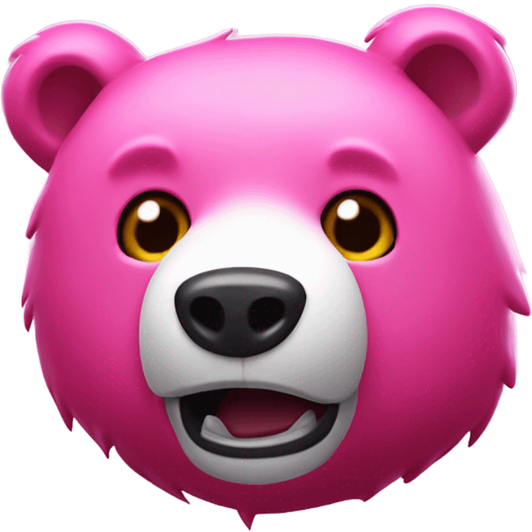 Fortnite pink bear with white scar above left eye emoji