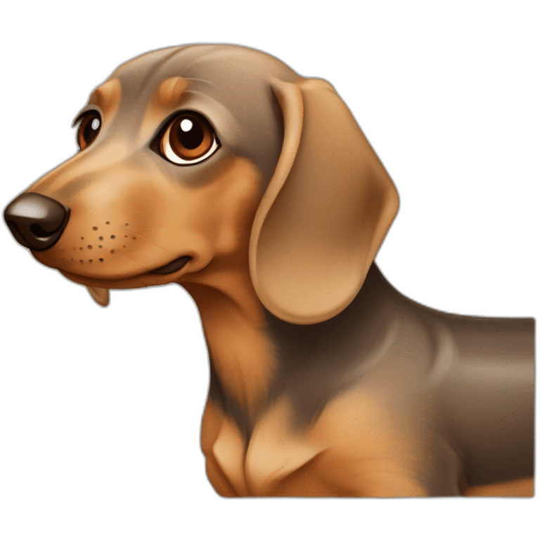 Wirehair dachshund tan emoji