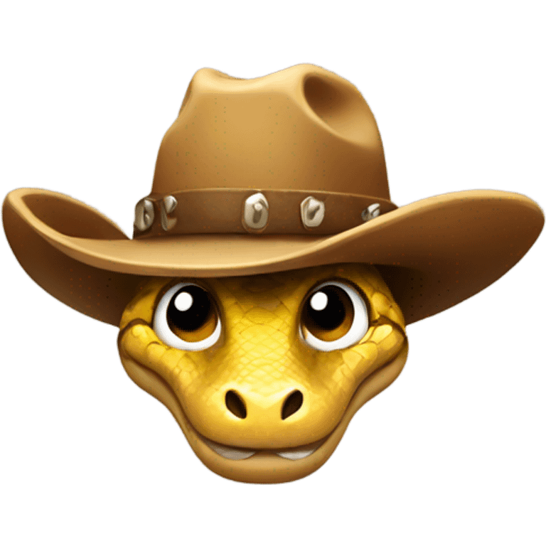 Snake with cowboy hat emoji