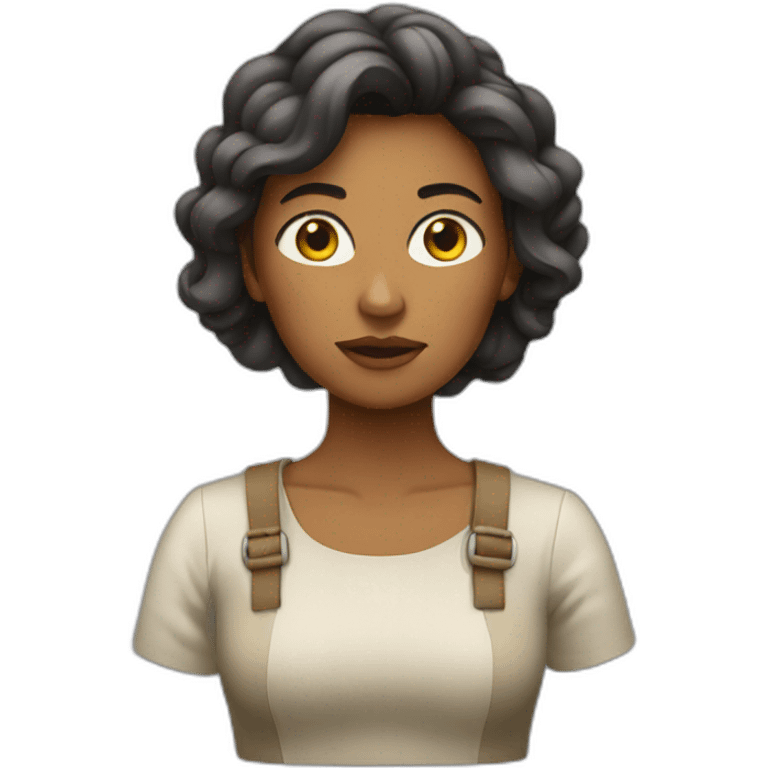 Femme avec forte poitrine emoji