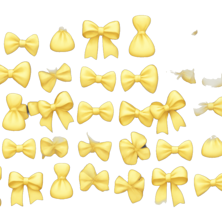 Aesthetic pastel yellow bow emoji