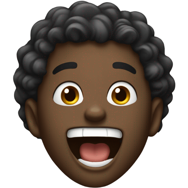 Black guy with waves yelling  emoji