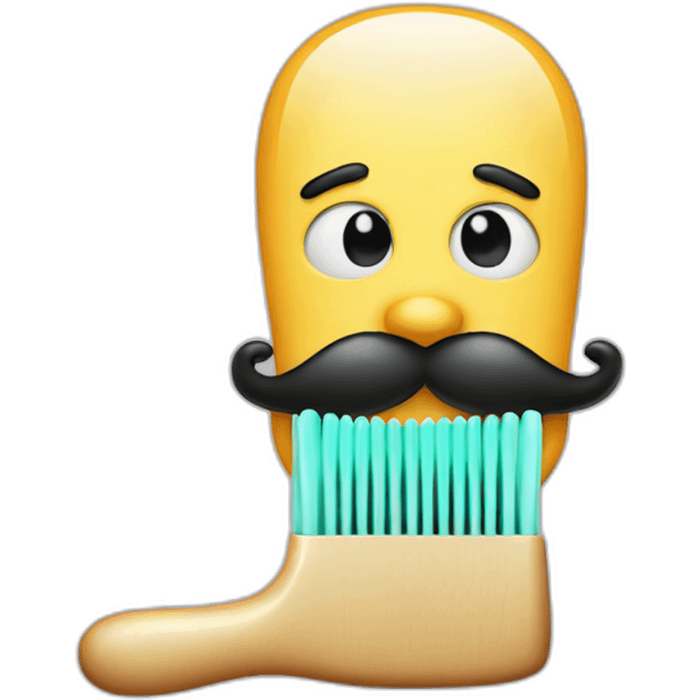 Toothbrush moustache emoji