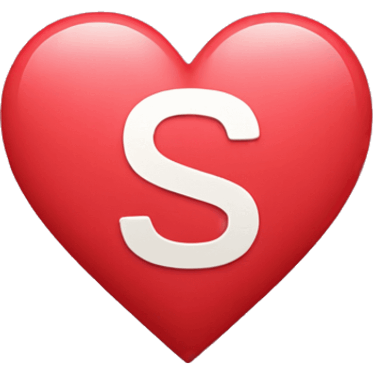 heart with the letter s  emoji