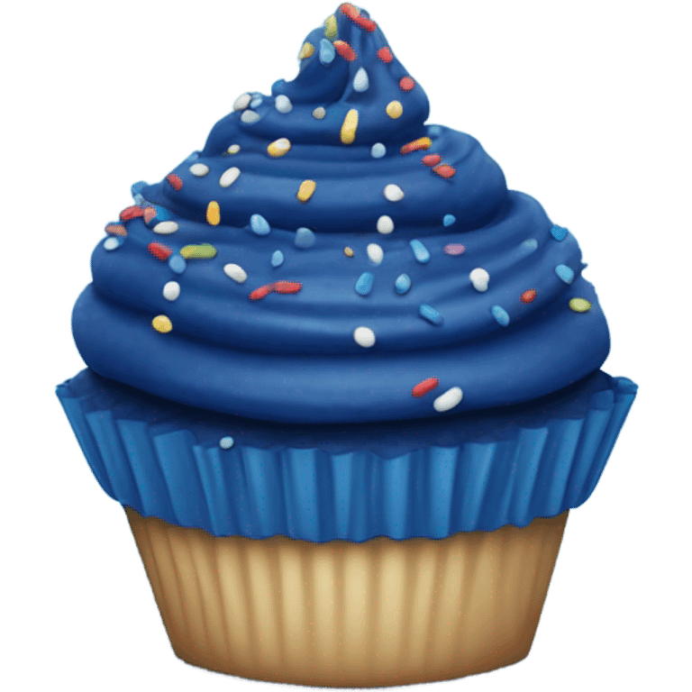 dark blue cupcake emoji