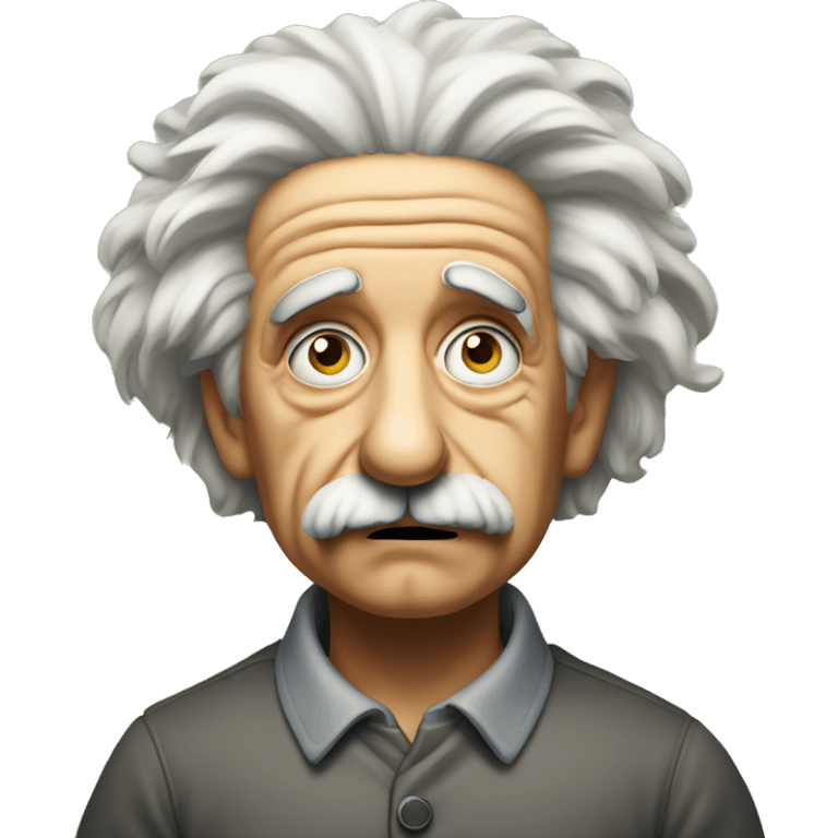 Einstein thinkin  and shocking emoji