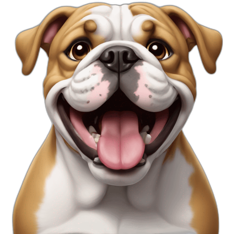 english bulldog smile emoji