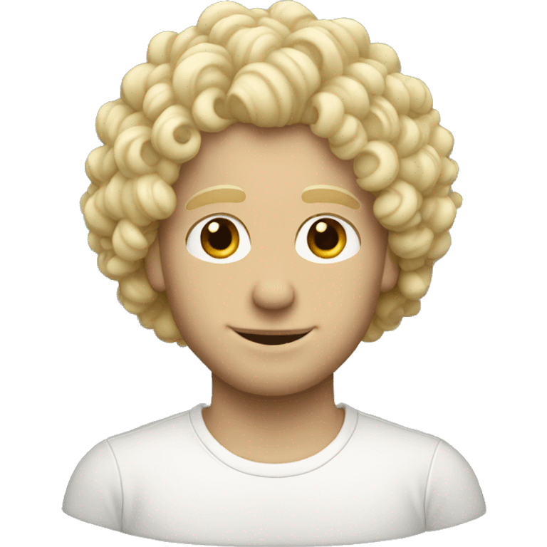 white blonde curly man  emoji