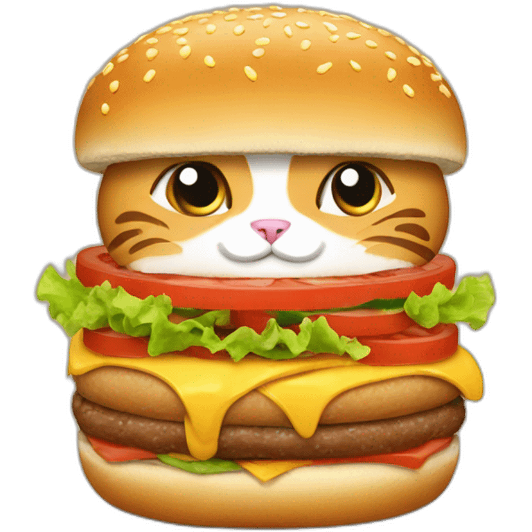 cat burger chinese man emoji