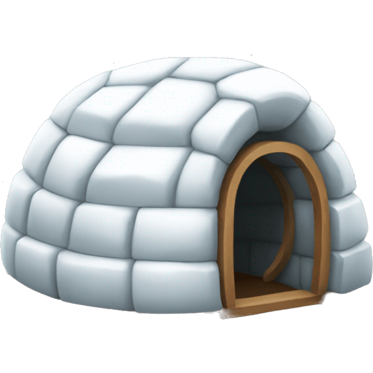 Igloo with no door an slightly angled emoji