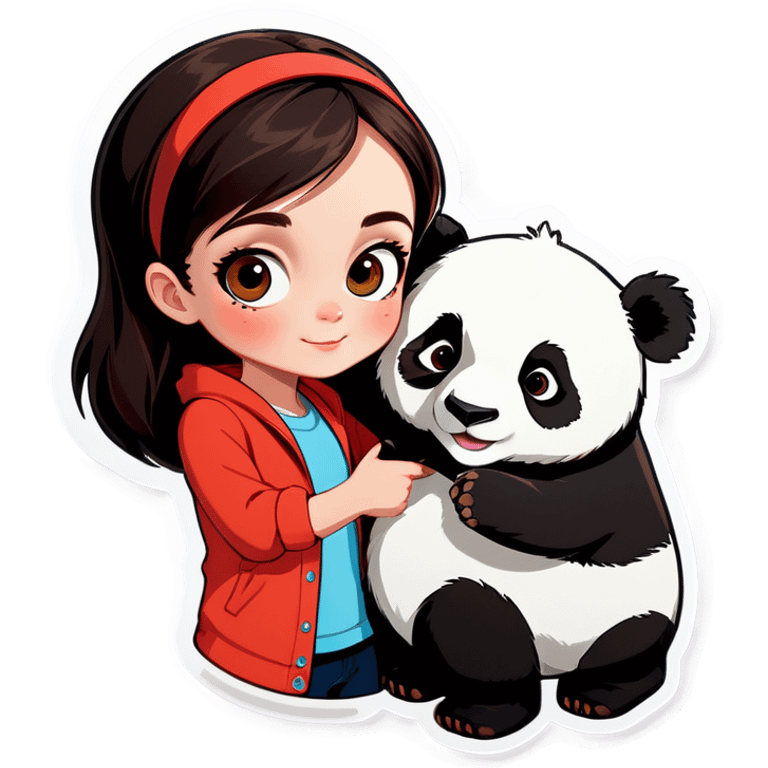 Emma with a panda  emoji