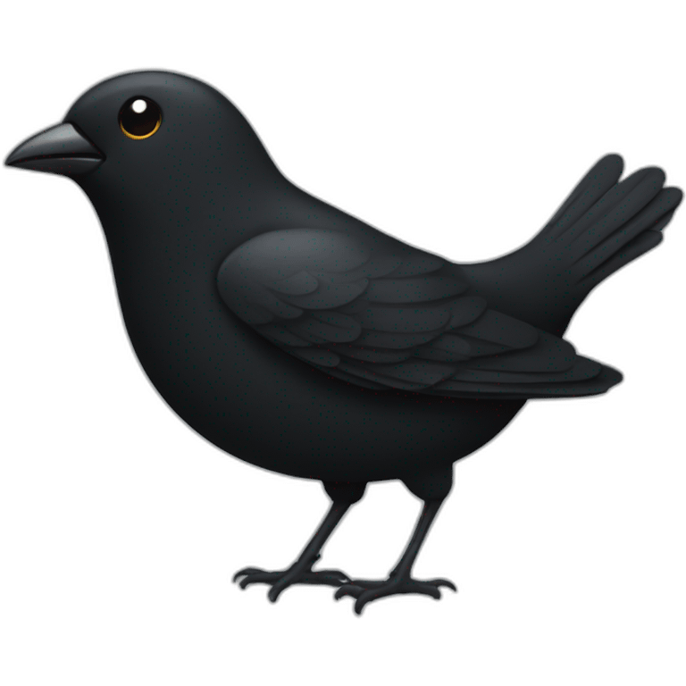 Black twitter bird emoji