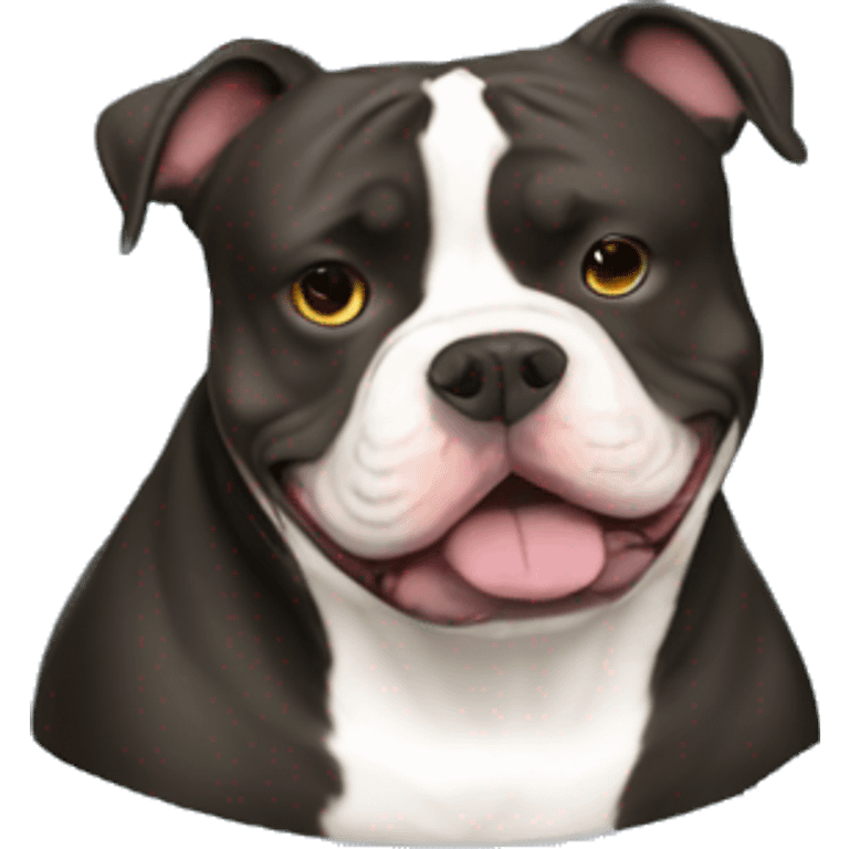 American bully with burger emoji