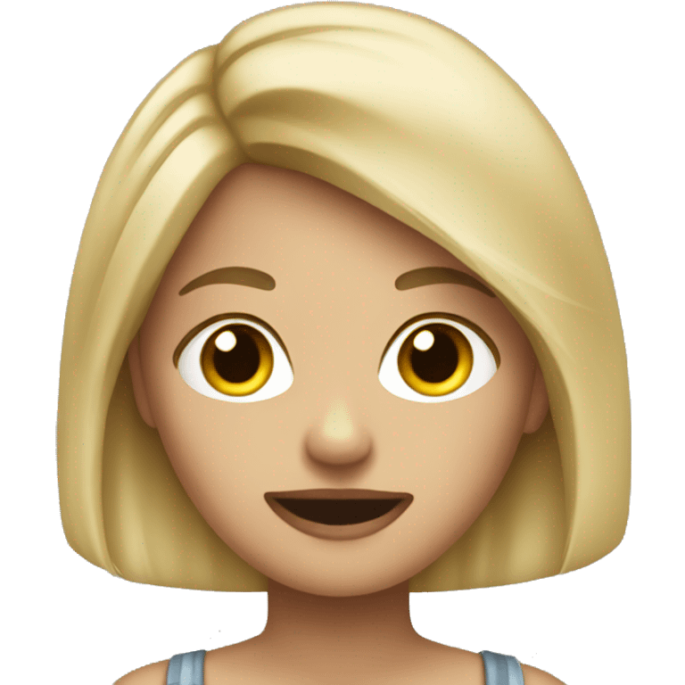 Dirty blonde female animal obsessed girl  emoji