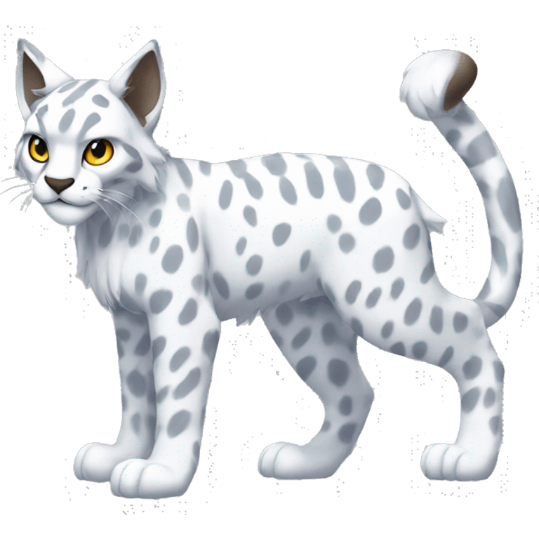 snow dark point chocolate Lynx-Fakemon bengal spots full body   emoji