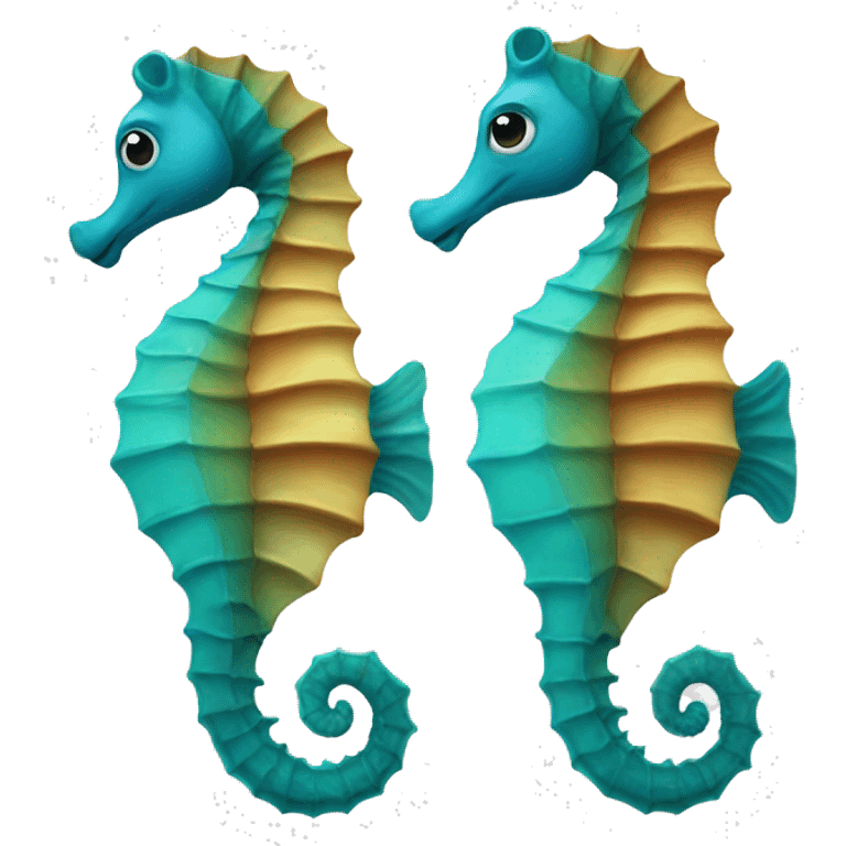 Two seahorses emoji