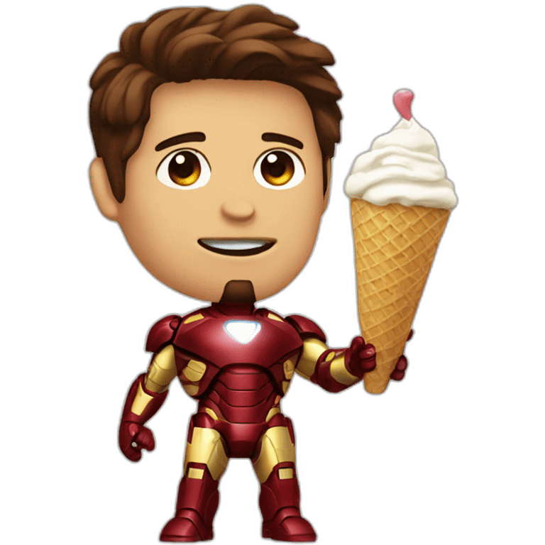 iron man eating ice cream emoji