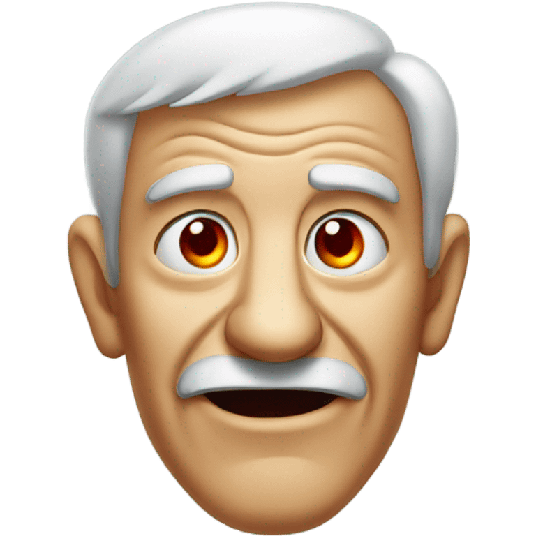  old man with wide open red eyes and his tongue sticking out emoji