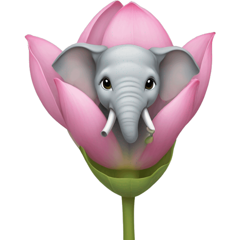 Elephant lotus flower bud  emoji