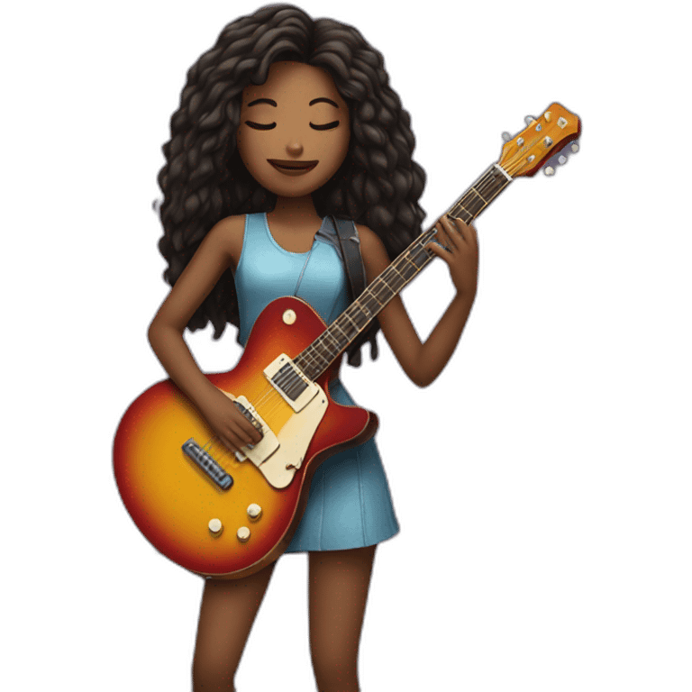 girl guitar player emoji