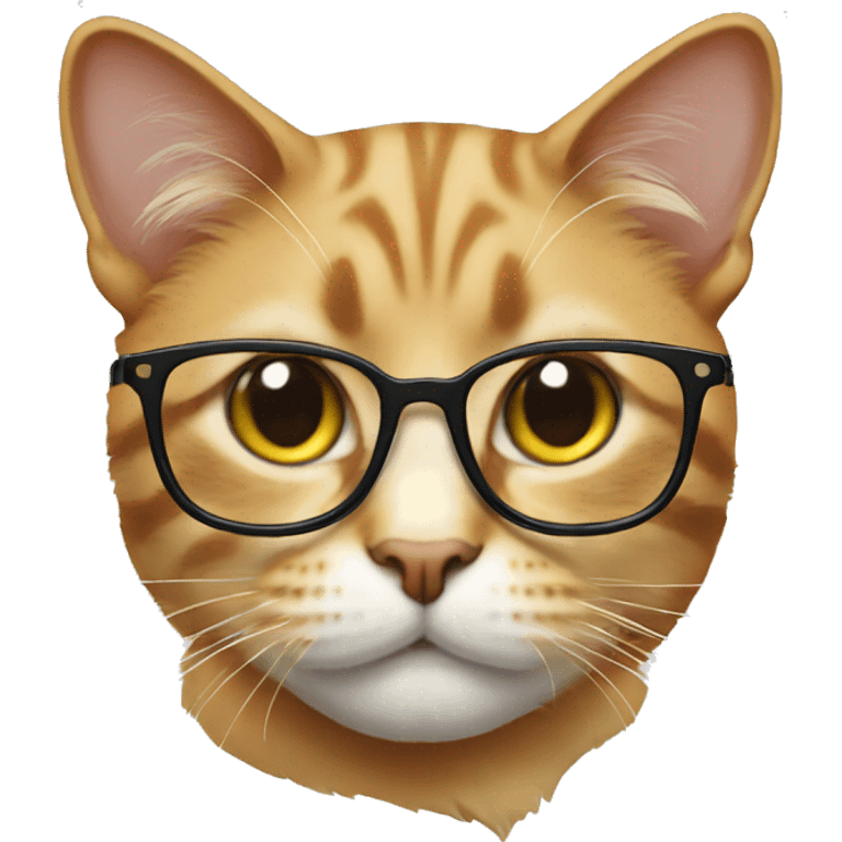 Cat wearing glasses  emoji