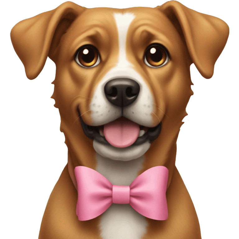 Dog wearing a bow emoji