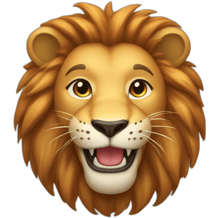 smiling-lion emoji