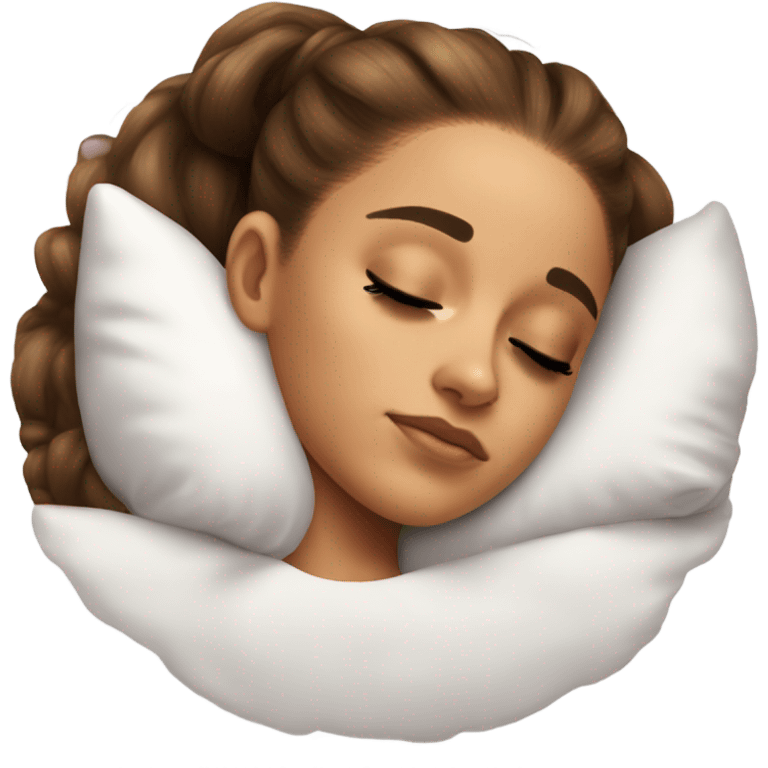 Hyper Realistic Ariana Grande asleep emoji