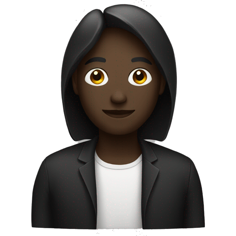 an email but black without any face emoji