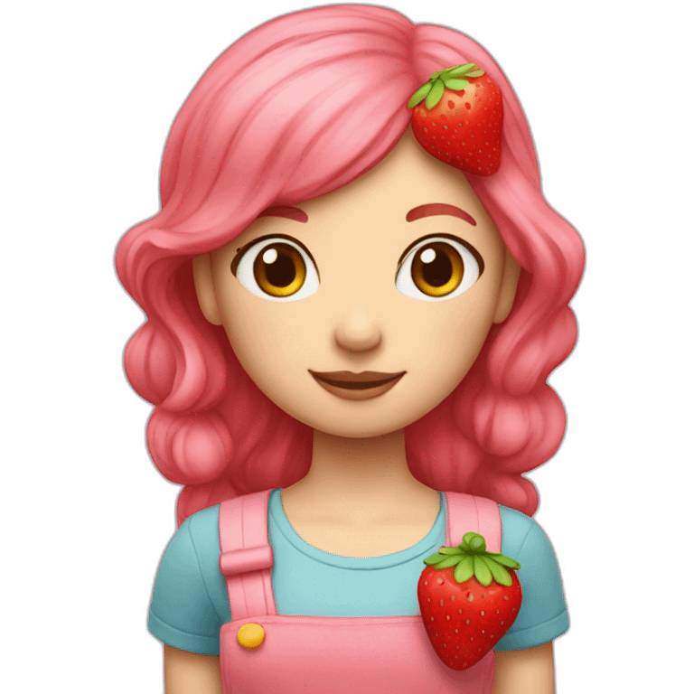 strawberry shortcake ginger girl emoji