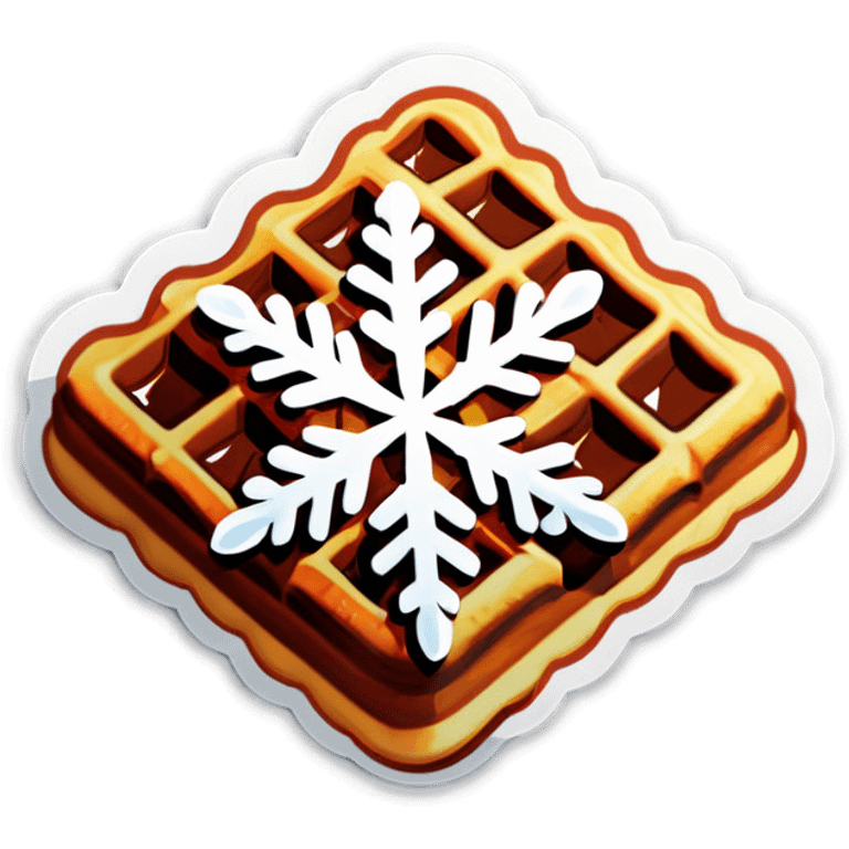 waffle with snowflakes emoji