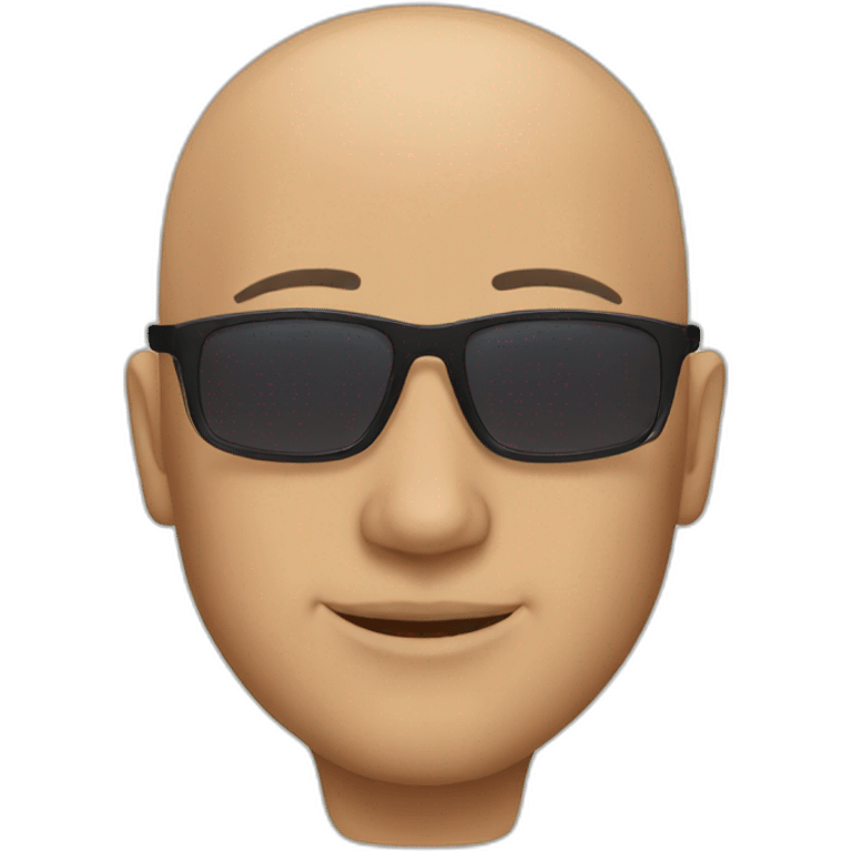 Bald man with sunglasses emoji