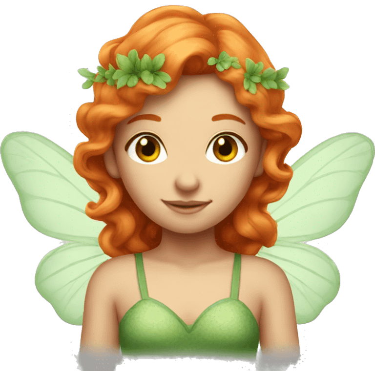 Beautiful ginger hair fairy emoji