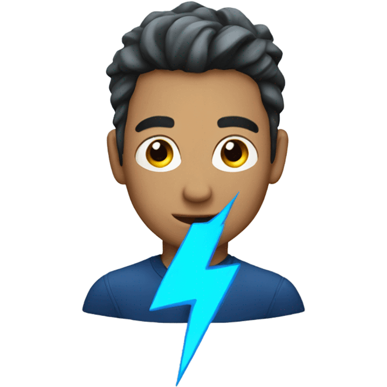 Blue lightning emoji