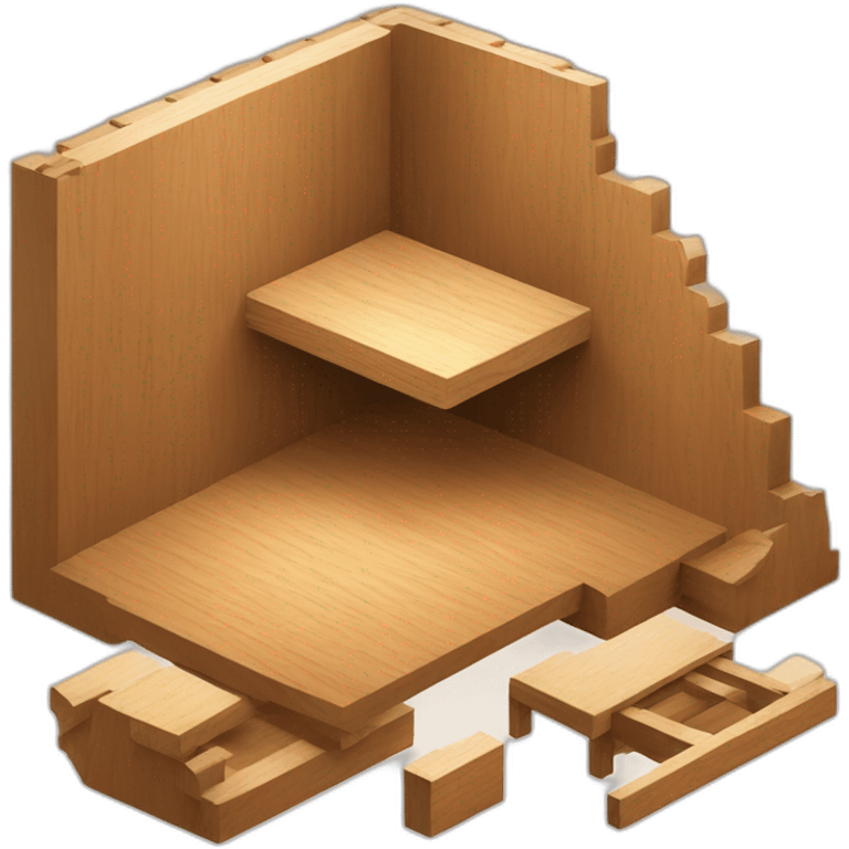 isometric woodworking book emoji