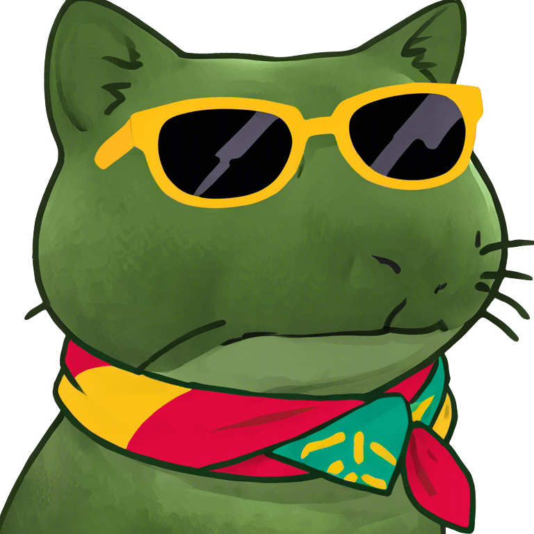 Cat with sunglasses emoji