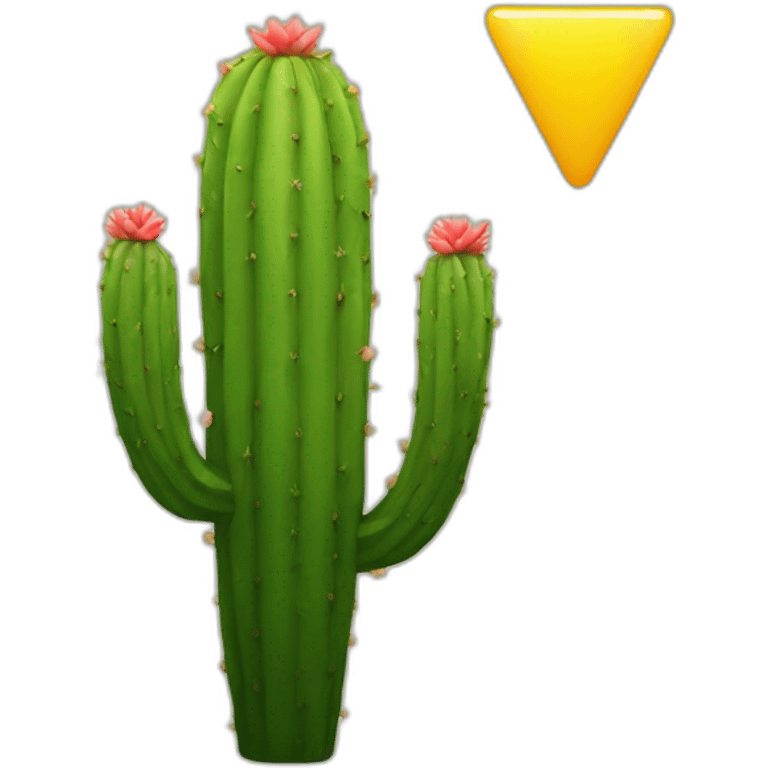 cactus with Triangle emoji